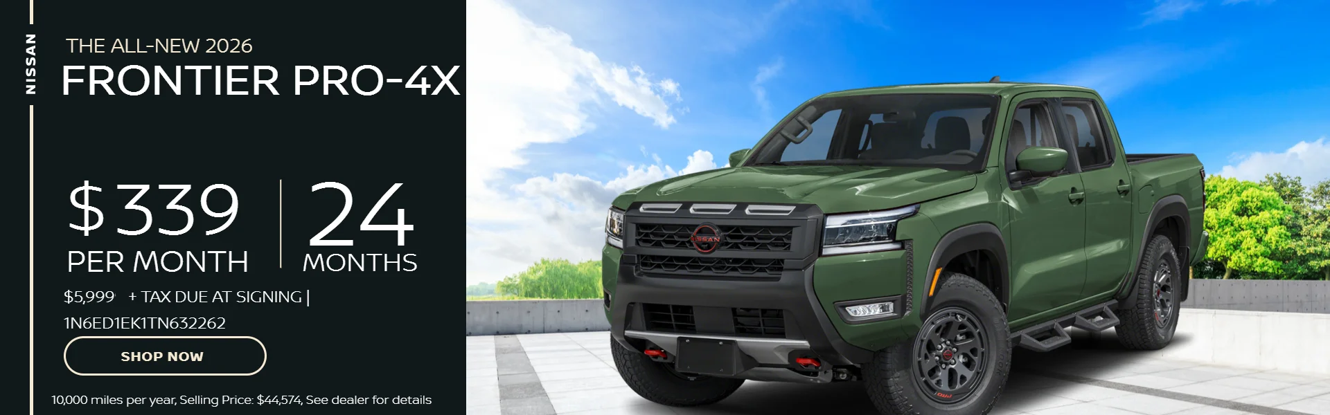 2026 Frontier Pro-4X at Nissan of Doral in Miami FL